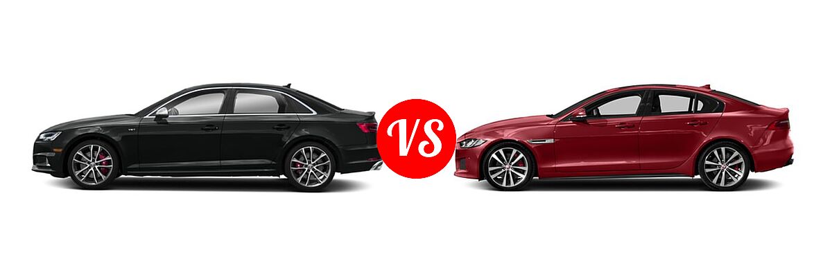 2018 Audi S4 Sedan Premium Plus / Prestige vs. 2018 Jaguar XE Sedan S - Side Comparison