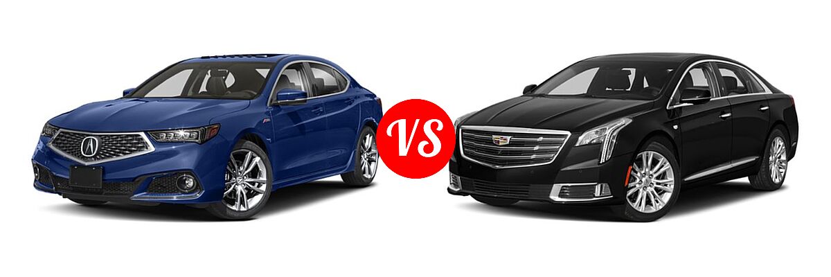 2019 Acura TLX Sedan w/A-SPEC Pkg vs. 2019 Cadillac XTS Sedan 4dr Sdn FWD / Livery Package / Luxury / Platinum / Platinum V-Sport / Premium Luxury - Front Left Comparison