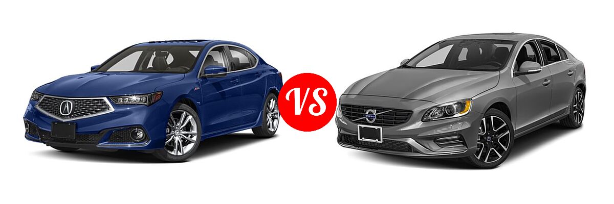 2019 Acura TLX Sedan w/A-SPEC Pkg vs. 2018 Volvo S60 Sedan Dynamic - Front Left Comparison