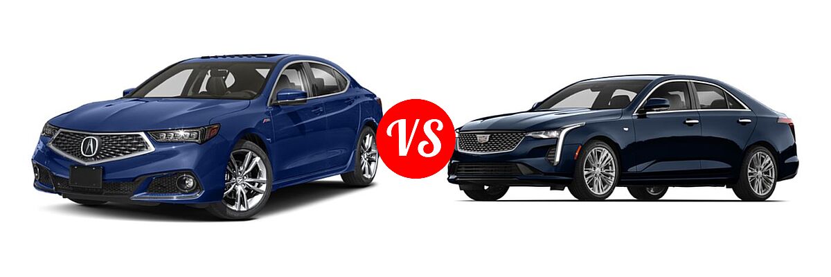 2019 Acura TLX Sedan w/A-SPEC Pkg vs. 2020 Cadillac CT4 Sedan Luxury / Premium Luxury / Sport / V-Series - Front Left Comparison