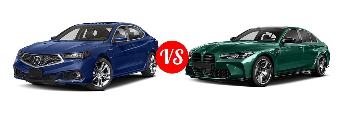 2019 Acura TLX Sedan w/A-SPEC Pkg vs. 2021 BMW M3 Sedan Competition / Sedan - Front Left Comparison