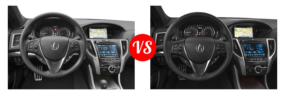 2019 Acura TLX Sedan w/A-SPEC Pkg Red Leather vs. 2020 Acura TLX Sedan w/A-Spec Pkg Red Leather - Dashboard Comparison