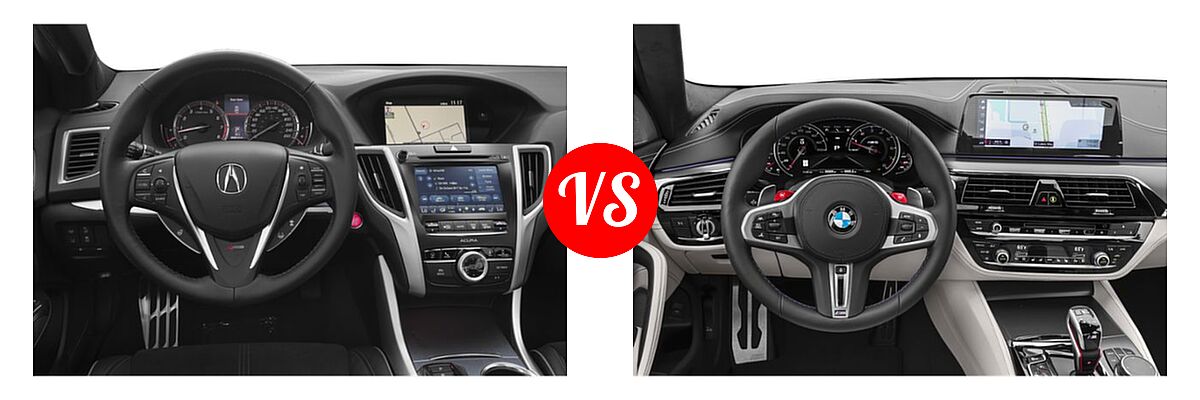 2019 Acura TLX Sedan w/A-SPEC Pkg vs. 2019 BMW M5 Sedan Competition / Sedan - Dashboard Comparison