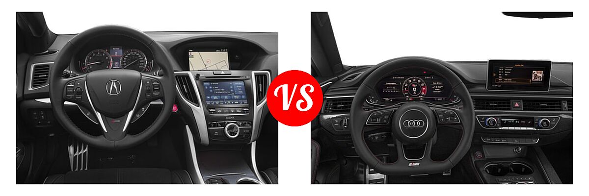 2019 Acura TLX Sedan w/A-SPEC Pkg vs. 2019 Audi S5 Sedan Premium / Premium Plus / Prestige - Dashboard Comparison