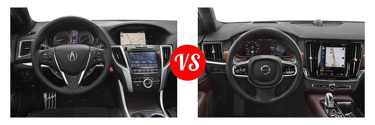 2019 Acura TLX Sedan w/A-SPEC Pkg vs. 2019 Volvo S90 Sedan PHEV Inscription / Momentum - Dashboard Comparison