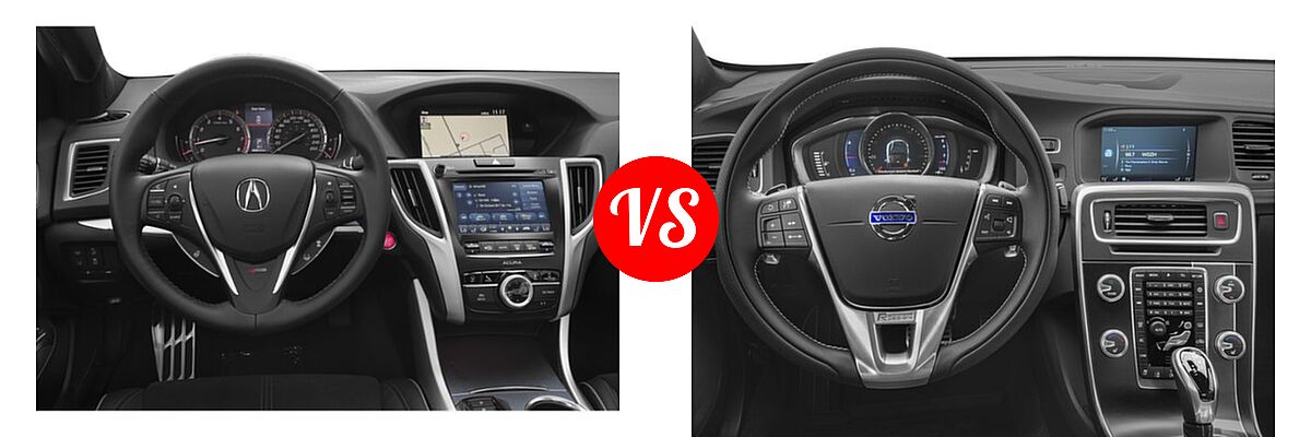 2019 Acura TLX Sedan w/A-SPEC Pkg vs. 2018 Volvo S60 Sedan R-Design Platinum - Dashboard Comparison