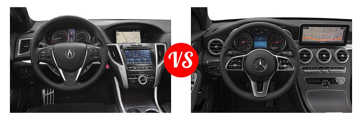 2019 Acura TLX Sedan w/A-SPEC Pkg vs. 2019 Mercedes-Benz C-Class Sedan C 300 - Dashboard Comparison