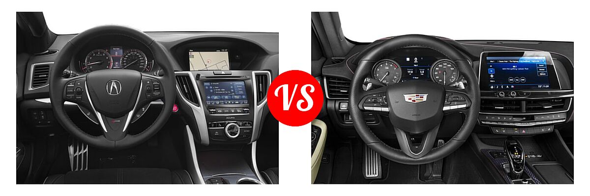 2019 Acura TLX Sedan w/A-SPEC Pkg vs. 2020 Cadillac CT5 Sedan Luxury / Premium Luxury / Sport - Dashboard Comparison