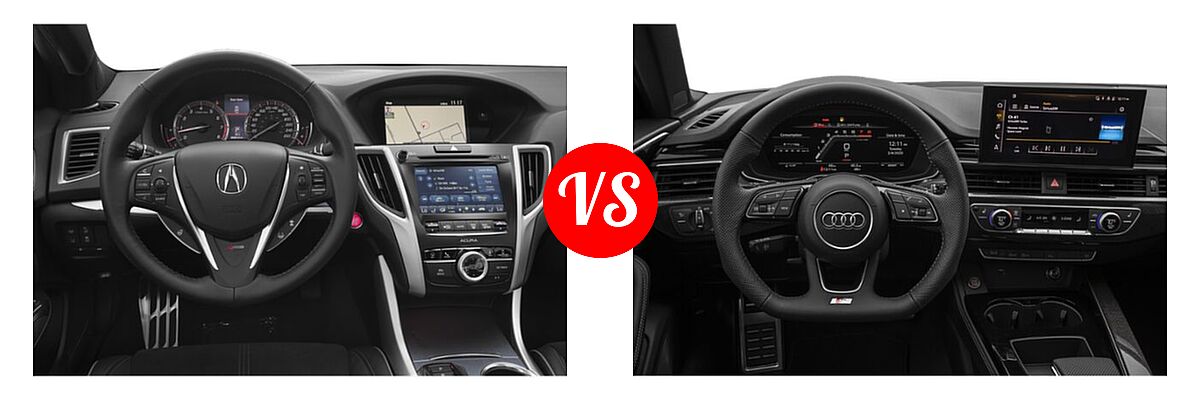 2019 Acura TLX Sedan w/A-SPEC Pkg vs. 2021 Audi S4 Sedan Premium / Prestige - Dashboard Comparison