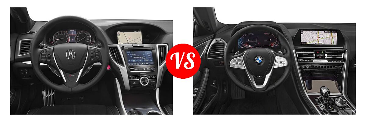 2019 Acura TLX Sedan w/A-SPEC Pkg vs. 2022 BMW 8 Series Sedan 840i - Dashboard Comparison