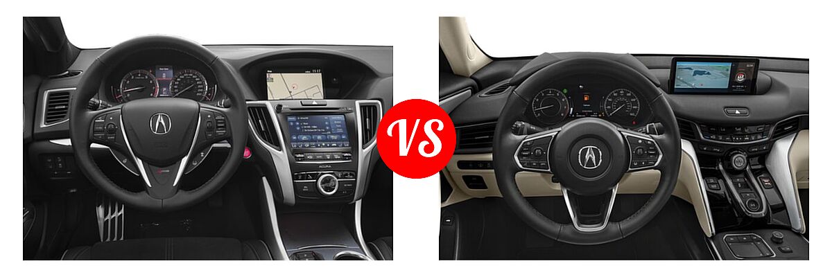2019 Acura TLX Sedan w/A-SPEC Pkg vs. 2022 Acura TLX Sedan w/Technology Package - Dashboard Comparison
