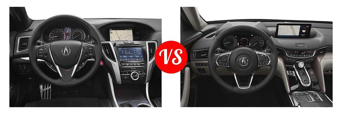 2019 Acura TLX Sedan w/A-SPEC Pkg vs. 2022 Acura TLX Sedan w/Advance Package - Dashboard Comparison