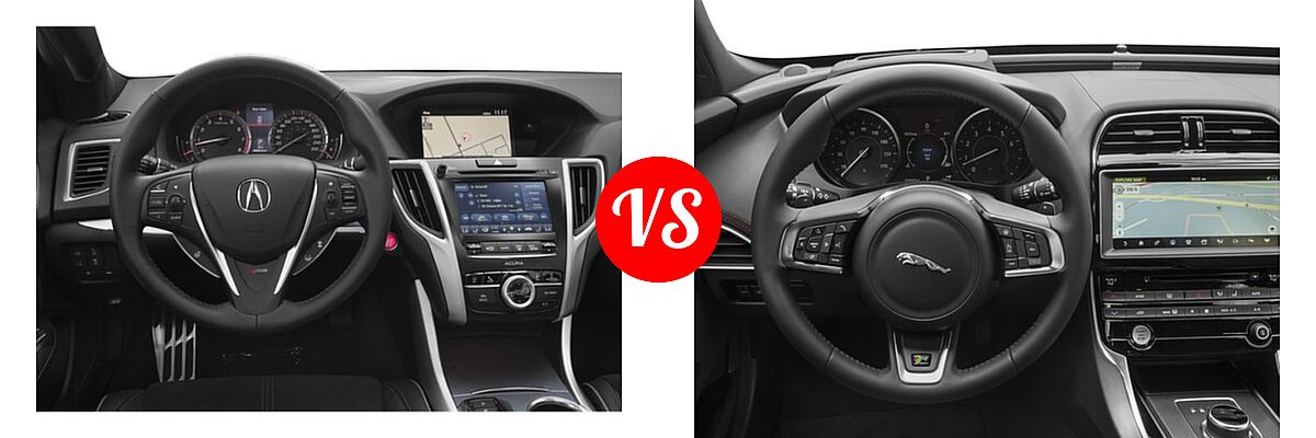 2019 Acura TLX Sedan w/A-SPEC Pkg vs. 2018 Jaguar XE Sedan Diesel 20d R-Sport - Dashboard Comparison