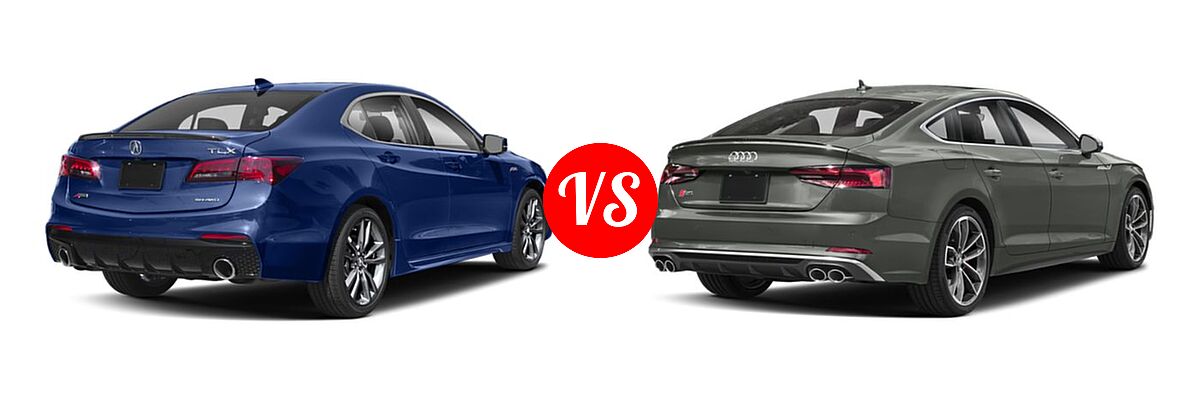 2019 Acura TLX Sedan w/A-SPEC Pkg vs. 2019 Audi S5 Sedan Premium / Premium Plus / Prestige - Rear Right Comparison