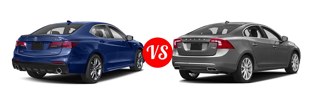 2019 Acura TLX Sedan w/A-SPEC Pkg vs. 2018 Volvo S60 Sedan Inscription / Inscription Platinum - Rear Right Comparison