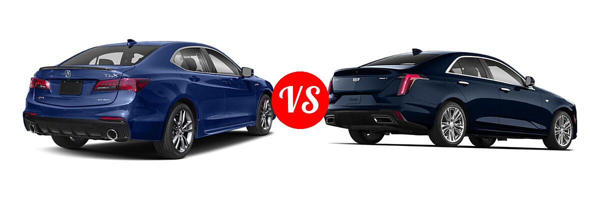 2019 Acura TLX Sedan w/A-SPEC Pkg vs. 2020 Cadillac CT4 Sedan Luxury / Premium Luxury / Sport / V-Series - Rear Right Comparison