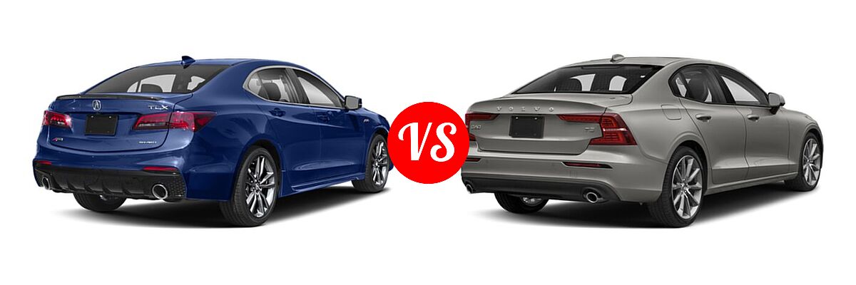 2019 Acura TLX Sedan w/A-SPEC Pkg vs. 2021 Volvo S60 Sedan Inscription / Momentum - Rear Right Comparison