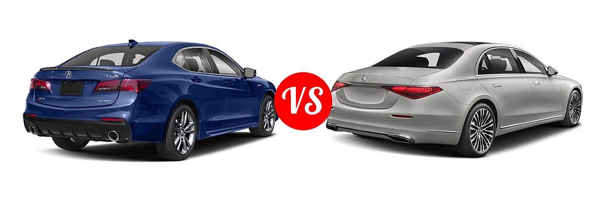 2019 Acura TLX Sedan w/A-SPEC Pkg vs. 2022 Mercedes-Benz S-Class Sedan S 580 - Rear Right Comparison