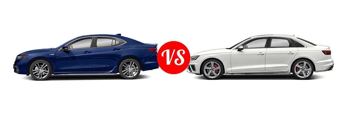 2019 Acura TLX Sedan w/A-SPEC Pkg vs. 2021 Audi S4 Sedan Premium Plus - Side Comparison