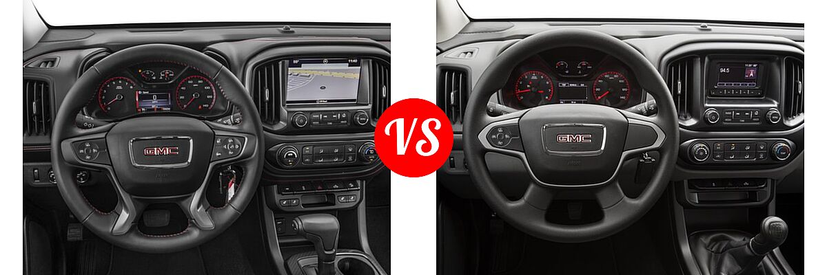 2017 GMC Canyon Pickup 2WD SLE / 2WD SLT vs. 2017 GMC Canyon Pickup 2WD SL - Dashboard Comparison