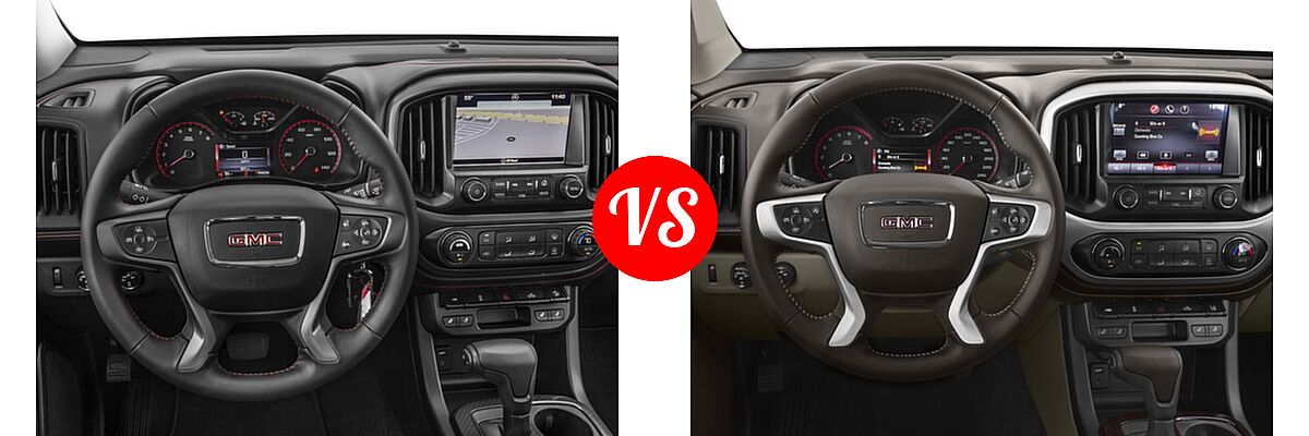 2017 GMC Canyon Pickup 2WD SLE / 2WD SLT vs. 2017 GMC Canyon Pickup 2WD SLT - Dashboard Comparison