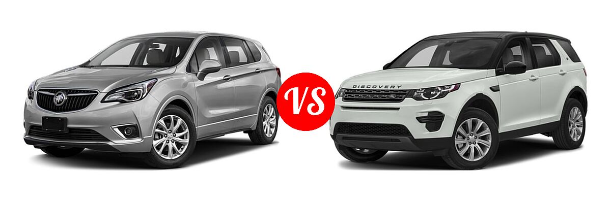 2019 Buick Envision SUV Essence / FWD 4dr / Preferred / Premium / Premium II vs. 2019 Land Rover Discovery Sport SUV HSE / HSE Luxury / Landmark / SE - Front Left Comparison