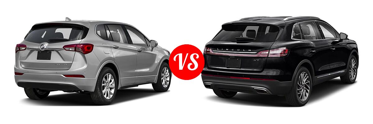 2019 Buick Envision SUV Essence / FWD 4dr / Preferred / Premium / Premium II vs. 2020 Lincoln Nautilus SUV Reserve / Standard - Rear Right Comparison