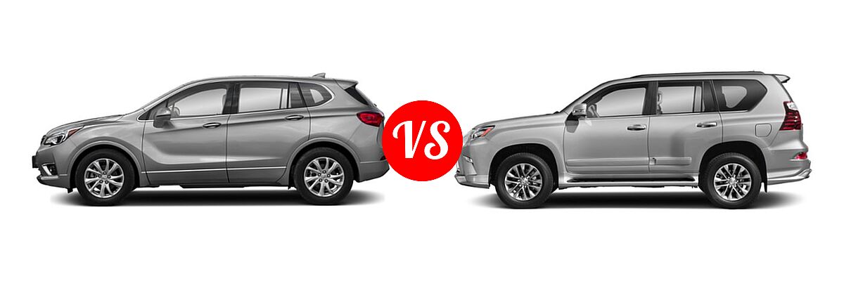 2019 Buick Envision SUV Essence / FWD 4dr / Preferred / Premium / Premium II vs. 2019 Lexus GX 460 SUV GX 460 / GX 460 Luxury - Side Comparison