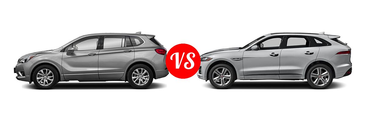 2019 Buick Envision SUV Essence / FWD 4dr / Preferred / Premium / Premium II vs. 2019 Jaguar F-PACE SUV 30t R-Sport - Side Comparison