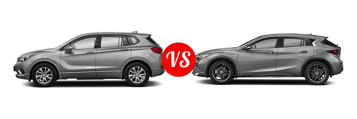 2019 Buick Envision SUV Essence / FWD 4dr / Preferred / Premium / Premium II vs. 2019 Infiniti QX30 SUV SPORT - Side Comparison