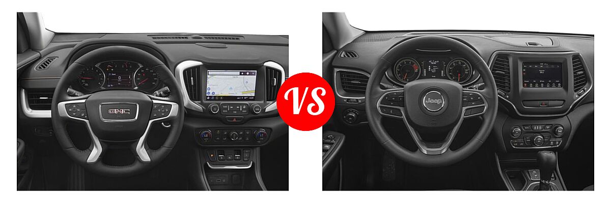2019 GMC Terrain SUV SLT vs. 2019 Jeep Cherokee SUV Latitude Plus - Dashboard Comparison