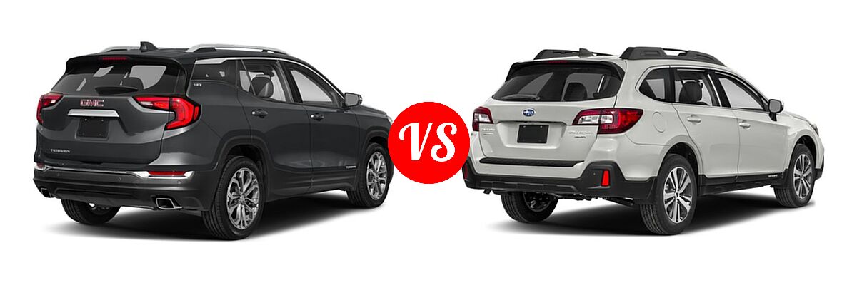 2019 GMC Terrain SUV Diesel SLT Diesel vs. 2019 Subaru Outback SUV 2.5i - Rear Right Comparison