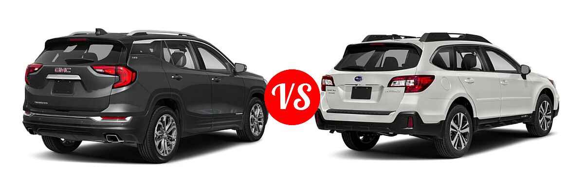 2019 GMC Terrain SUV Diesel SLT Diesel vs. 2019 Subaru Outback SUV Premium / Touring - Rear Right Comparison