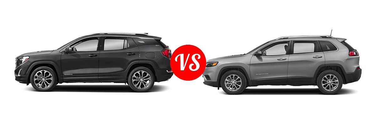 2019 GMC Terrain SUV SLT vs. 2019 Jeep Cherokee SUV Latitude Plus - Side Comparison
