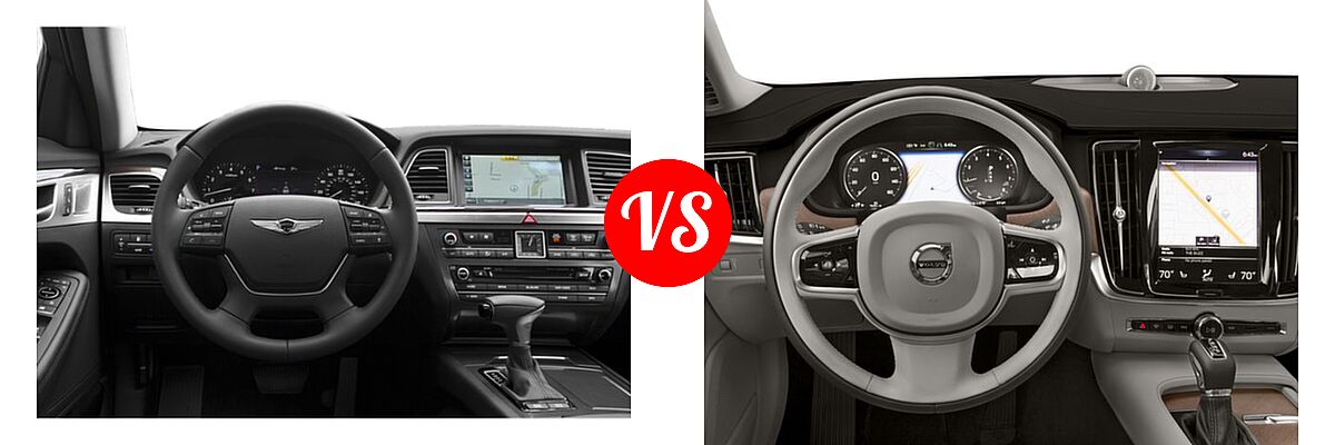 2019 Genesis G80 Sedan 3.8L vs. 2018 Volvo S90 Sedan Inscription / Momentum - Dashboard Comparison