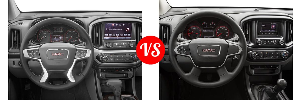 2017 GMC Canyon Pickup 2WD SLE vs. 2017 GMC Canyon Pickup 2WD SL - Dashboard Comparison