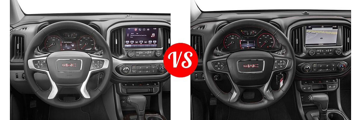 2017 GMC Canyon Pickup 2WD SLE vs. 2017 GMC Canyon Pickup 2WD SLE / 2WD SLT - Dashboard Comparison