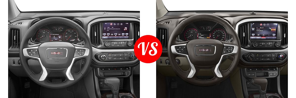2017 GMC Canyon Pickup 2WD SLE vs. 2017 GMC Canyon Pickup 2WD SLT - Dashboard Comparison