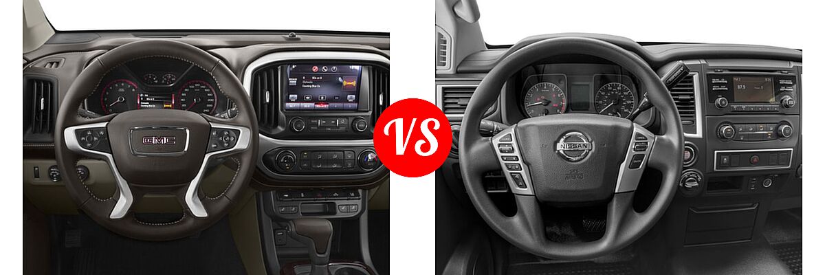 2017 GMC Canyon Pickup 2WD SLT vs. 2017 Nissan Titan XD Pickup S - Dashboard Comparison