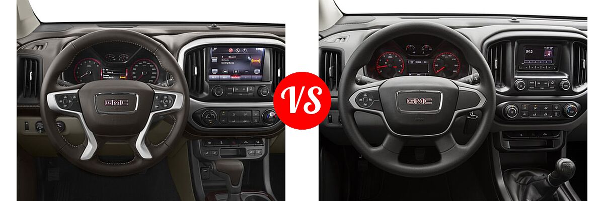 2017 GMC Canyon Pickup 2WD SLT vs. 2017 GMC Canyon Pickup 2WD SL - Dashboard Comparison