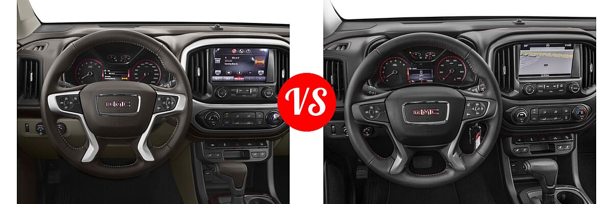 2017 GMC Canyon Pickup 2WD SLT vs. 2017 GMC Canyon Pickup 2WD SLE / 2WD SLT - Dashboard Comparison