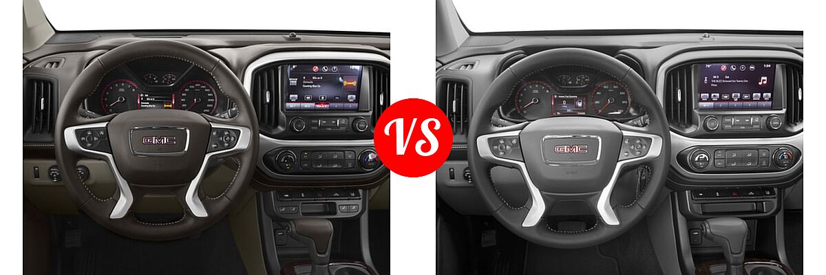 2017 GMC Canyon Pickup 2WD SLT vs. 2017 GMC Canyon Pickup 2WD SLE - Dashboard Comparison