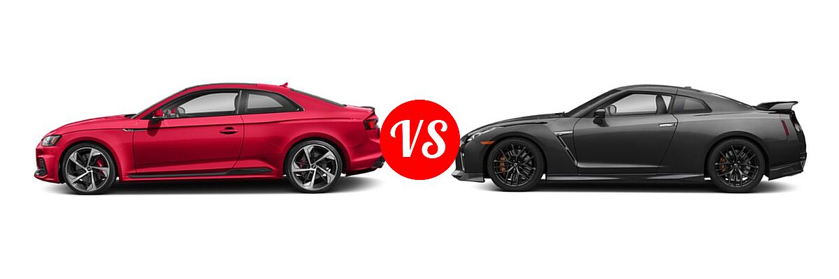 2019 Audi RS 5 Coupe 2.9 TFSI quattro vs. 2019 Nissan GT-R Coupe Premium / Pure / Track Edition - Side Comparison