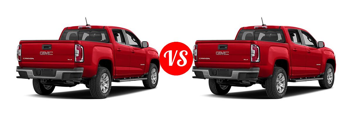 2017 GMC Canyon Pickup 2WD SLE vs. 2017 GMC Canyon Pickup 2WD SLE - Rear Right Comparison
