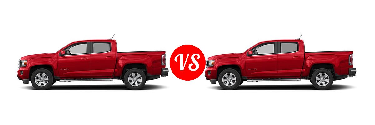2017 GMC Canyon Pickup 2WD SLE vs. 2017 GMC Canyon Pickup 2WD SLE - Side Comparison