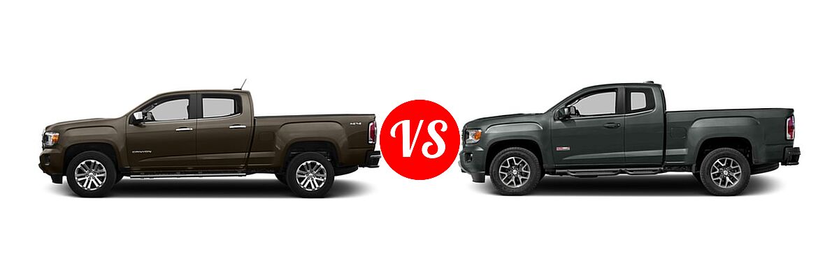 2017 GMC Canyon Pickup 2WD SLT vs. 2017 GMC Canyon Pickup 2WD SLE / 2WD SLT - Side Comparison
