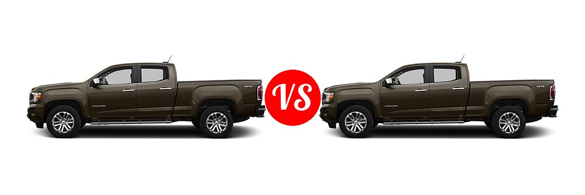 2017 GMC Canyon Pickup 2WD SLT vs. 2017 GMC Canyon Pickup 2WD SLT - Side Comparison