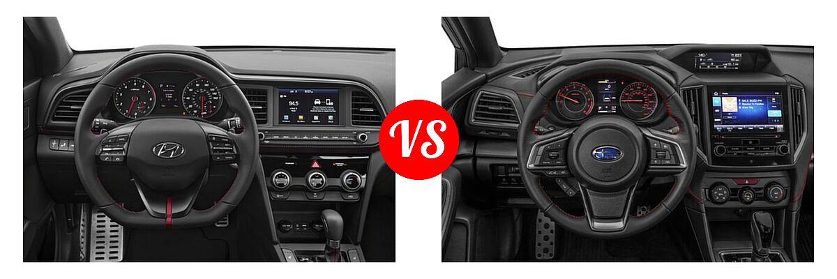 2019 Hyundai Elantra Sedan Sport vs. 2019 Subaru Impreza Sedan Sport - Dashboard Comparison