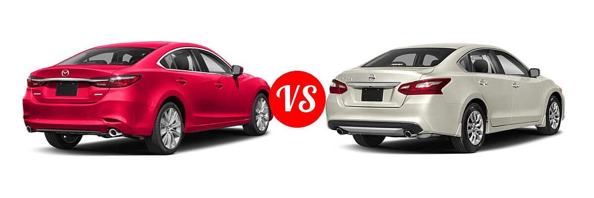 2018 Mazda 6 Sedan Touring vs. 2018 Nissan Altima Sedan 2.5 S / 2.5 SL / 2.5 SR / 2.5 SV / 3.5 SL - Rear Right Comparison