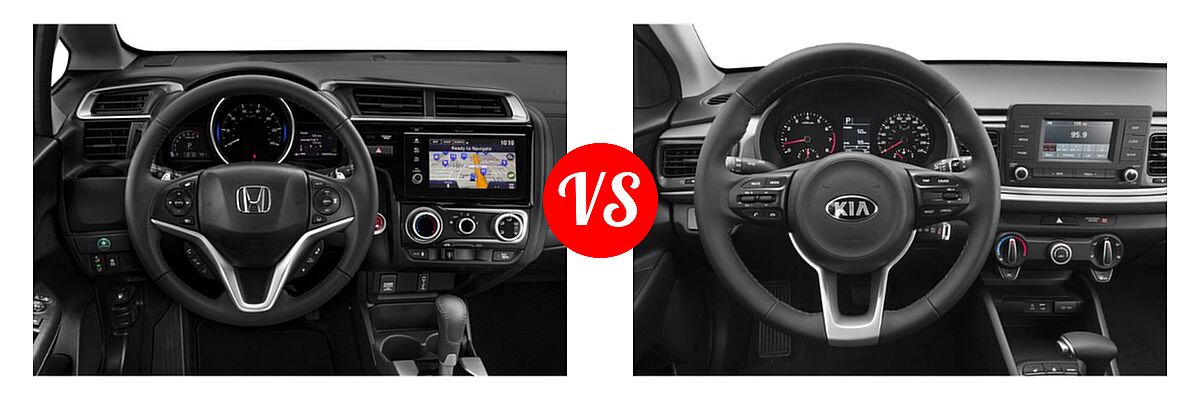 2019 Honda Fit Hatchback EX-L vs. 2019 Kia Rio Hatchback S - Dashboard Comparison